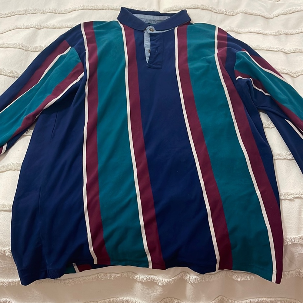 Vintage Striped Long-sleeve Shirt
